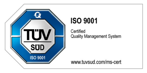 TÜV SÜD ISO 9001 zertifiziert